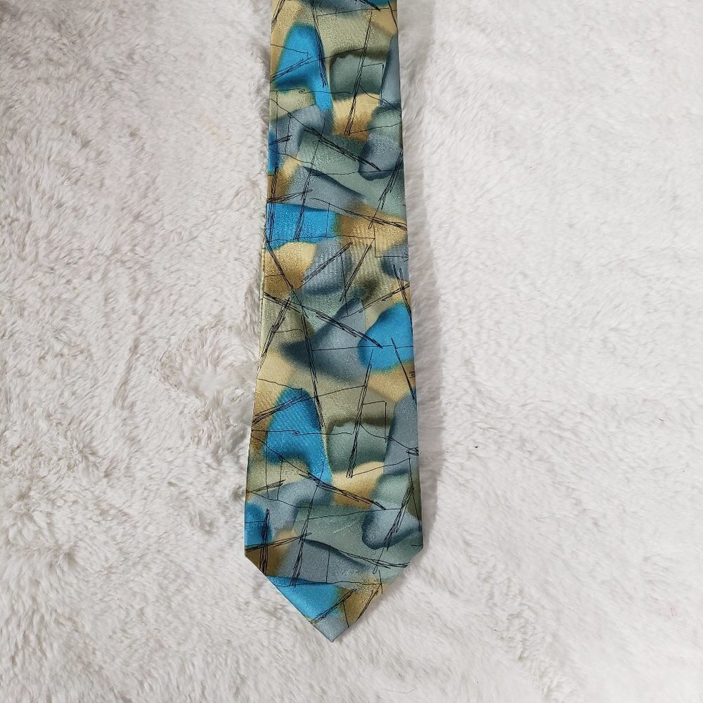 J. Garcia Collection Fifty-Four Blue Iceberg 100% Silk Tie